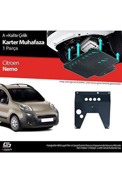 S-Dizayn Citroen Nemo Çelik Karter Muhafaza Koruma 2008-2017 A+ Kalite CI-NM1-CKM
