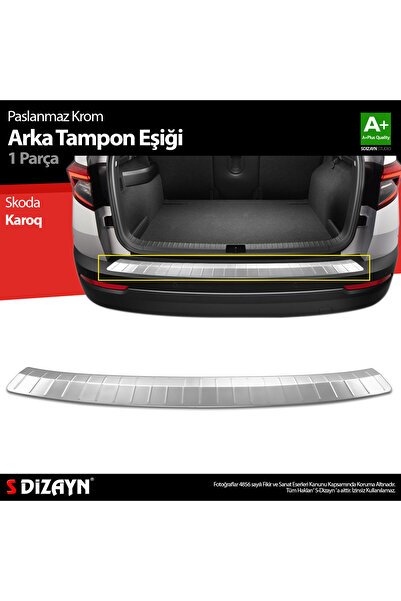 S-Dizayn Skoda Karoq Krom Arka Tampon Eşiği 2017 Üzeri 7207020