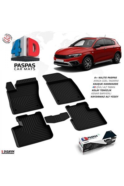 S-Dizayn Fiat Egea Cross 4D Havuzlu Paspas 2020 Üzeri A+ Kalite
