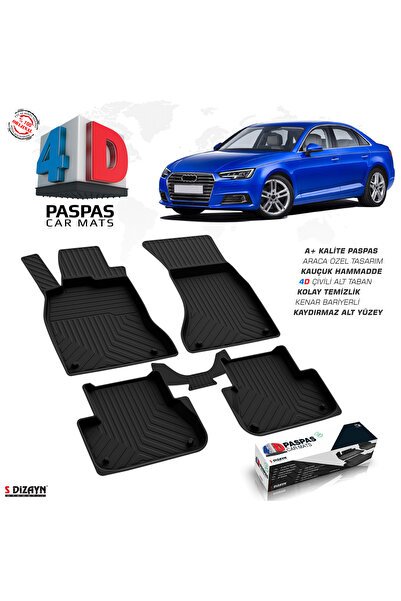S-Dizayn Audi A4 4D Havuzlu Paspas 2016-2019 A+Kalite 4DS-87925