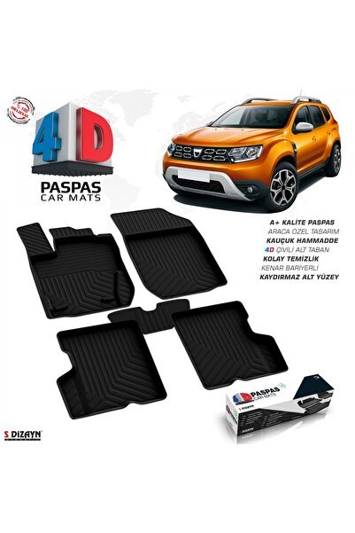 S-Dizayn Dacia Duster 4X2 4D Havuzlu Paspas 2018-2023