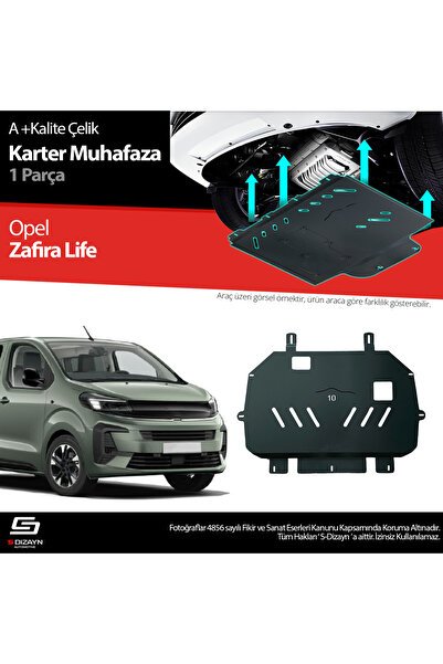 S-Dizayn Opel Zafira Life 2.0 Çelik Karter Muhafaza Koruma 2020 Üzeri A+ Kalite OP-ZFL-CKM