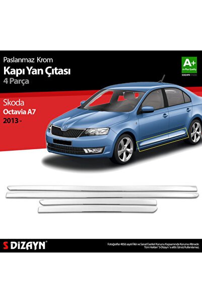 S-Dizayn Skoda Octavia A7 Krom Kapı Yan Çıtası 2013-2020 7214404