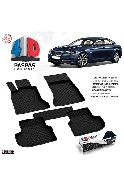 S-Dizayn Bmw 5 Serisi F10 Makyajlı 4D Havuzlu Paspas 2013-2016 A+Kalite 4DS-96215