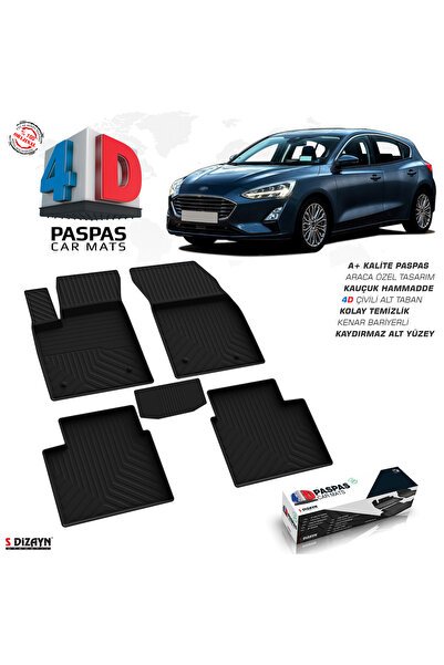 S-Dizayn Ford Focus 4 HB 4D Havuzlu Paspas 2018 ve Üzeri A+Kalite 4DS-87145