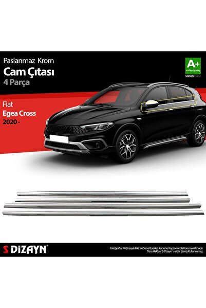 S-Dizayn Fiat Egea Cross Krom Cam Çıtası 4 Prç. 2020 Üzeri