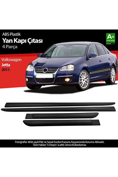 S-Dizayn VW Jetta ABS Plastik Yan Kapı Koruma Çıtası 2011-2019 A+ Kalite PLY-7615