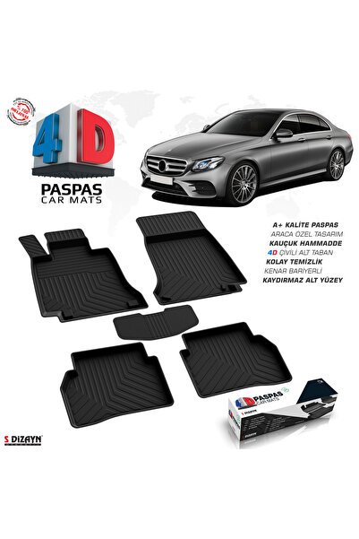 S-Dizayn Mercedes E Serisi W213 4D Havuzlu Paspas 2016-2020 A+ Kalite 4DS-96217