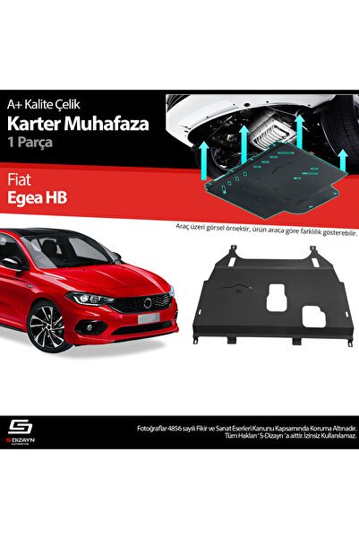 S-Dizayn Fiat Egea Sedan Çelik Karter Muhafaza Koruma 2015 Üzeri A+ Kalite FI-EGH-CKM