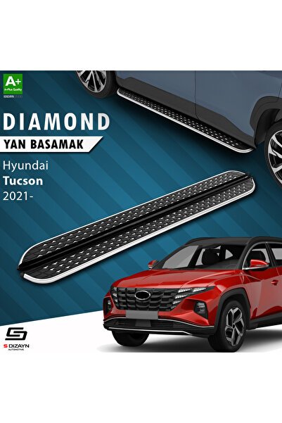 S-Dizayn Hyundai Tucson 4 Diamond Krom Yan Basamak 173 Cm 2021 Üzeri A+ Kalite HY-TU4-YBS-DKR-173