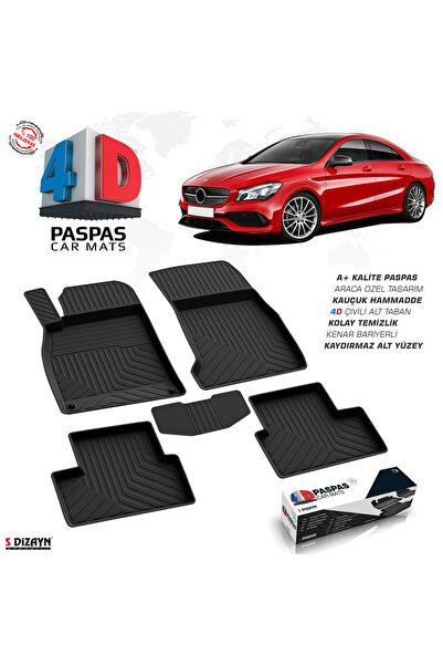 S-Dizayn Mercedes Cla Serisi C117 4D Havuzlu Paspas 2013-2018 A+Kalite 4DS-86079-B