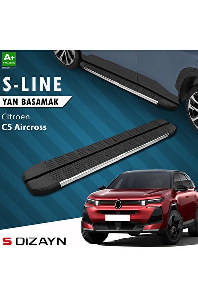 S-Dizayn Citroen E-C5 Aircross Elektrikli S-Line Krom Yan Basamak 193 Cm 2024 Üzeri A+ Kalite CI-EC5