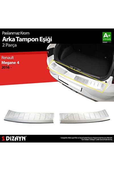 S-Dizayn Renault Megane 4 HB Krom Arka Tampon Eşiği 2016-2020 7033021