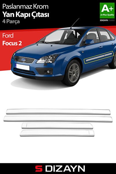 S-Dizayn Ford Focus 2 Krom Yan Kapı Çıtası 4 Prç 2005-2011 5909140