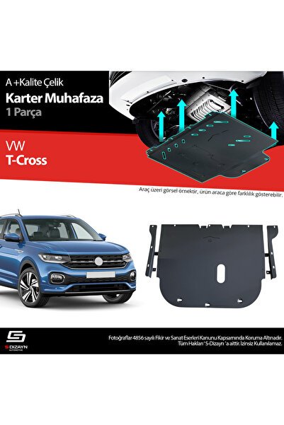 S-Dizayn VW T-Cross Çelik Karter Muhafaza Koruma 2019 Üzeri A+ Kalite VW-TC1-CKM