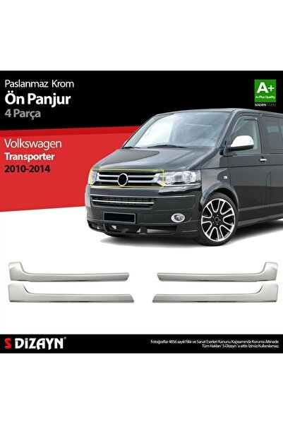 S-Dizayn VW T5 Transporter Krom Ön Panjur 4 Prç 2010-2015