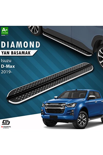 S-Dizayn Isuzu D-Max 3 Diamond Krom Yan Basamak 203 Cm 2019 Üzeri A+ Kalite