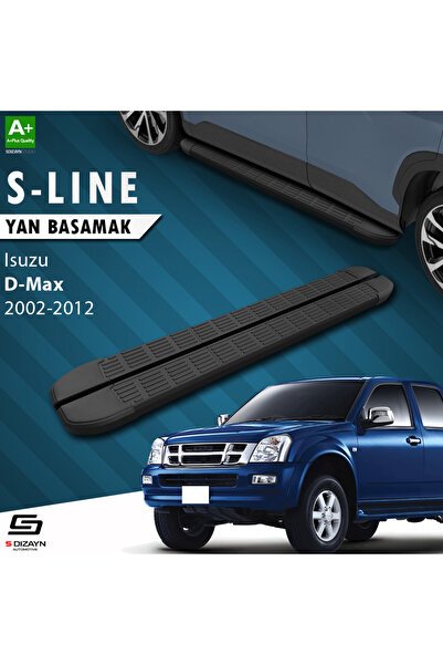 Isuzu D-Max S-Line Siyah Yan Basamak 203 Cm 2002-2012 A+ Kalite IS-DM1-YBS-SL-SA-203