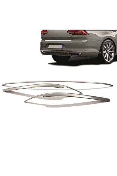 Vw Passat B8 Arka Tampon Alt Çıta Krom Set 3 Parça 2015-2019