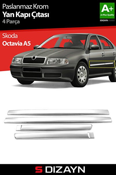S-Dizayn Skoda Octavia A5 Krom Yan Kapı Çıtası 4 Prç. 2004-2013 7203140