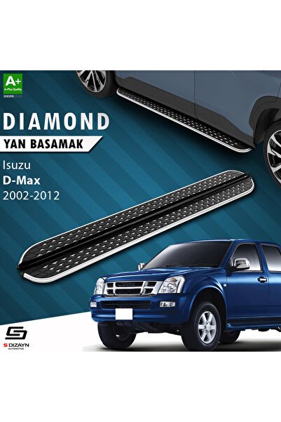S-Dizayn Isuzu D-Max Diamond Krom Yan Basamak 203 Cm 2002-2012 A+ Kalite
