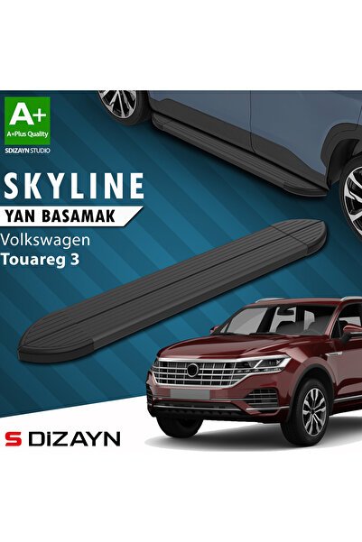 VW Touareg 3 Skyline Siyah Yan Basamak 193 Cm 2018 Üzeri A+ Kalite VW-TO3-YBS-SKY-SA-193-E