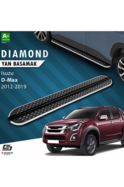 S-Dizayn Isuzu D-Max 2 Diamond Krom Yan Basamak 203 Cm 2012-2019 A+ Kalite