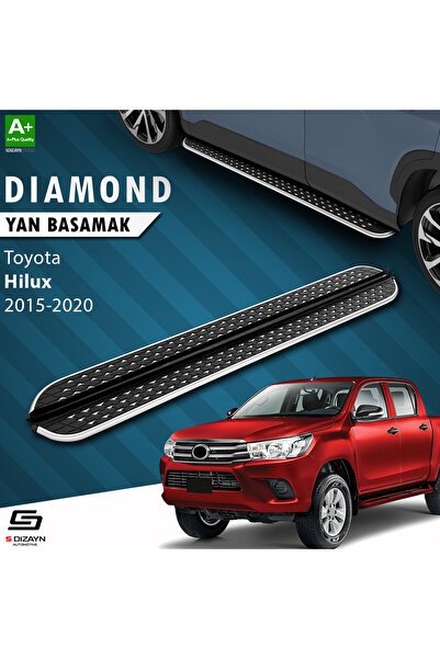 S-Dizayn Toyota Hilux 8 Diamond Krom Yan Basamak 203 Cm 2015-2020 A+ Kalite