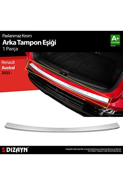 S-Dizayn Renault Austral Krom Arka Tampon Eşiği 2023 Üzeri A+ Kalite 7036020
