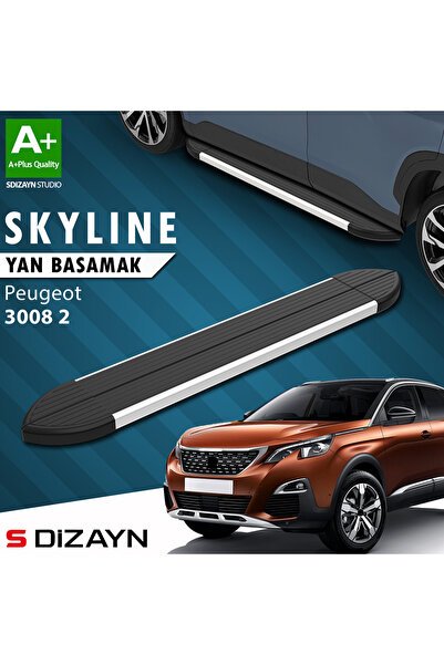 Peugeot 3008 2 Skyline Aluminyum Yan Basamak 183 Cm 2016-2023 A+ Kalite PE-382-YBS-SKY-AL-183