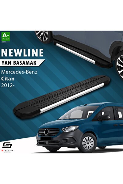 S-dizayn Mercedes Citan Uzun Şase Newline Krom Yan Basamak 229 Cm 2012 Üzeri
