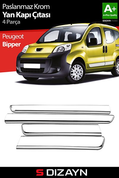 S-Dizayn Peugeot Bipper Krom Yan Kapı Çıtası 4 Prç 2007-2017 6912140