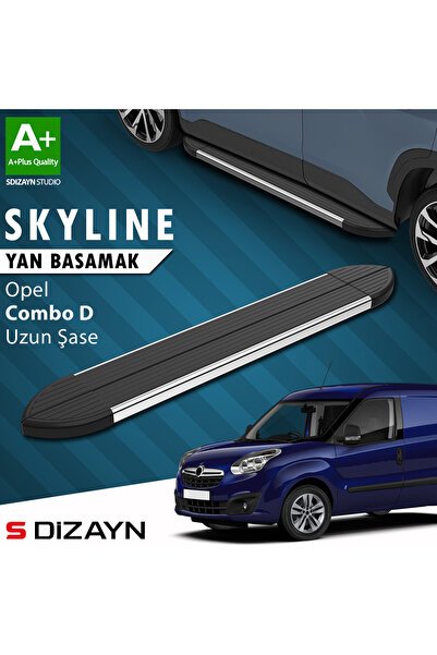 Opel Combo D Uzun Şase Skyline Krom Yan Basamak 223 Cm 2011-2015 A+ Kalite OP-COD-US-YBS-SKY-KA-223