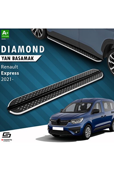 S-Dizayn Renault Express Diamond Krom Yan Basamak 203 Cm 2021 Üzeri A+ Kalite
