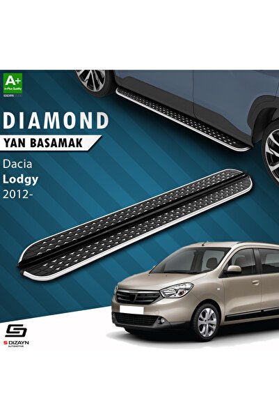 S-Dizayn Dacia Lodgy Diamond Krom Yan Basamak 203 Cm 2012 Üzeri A+ Kalite
