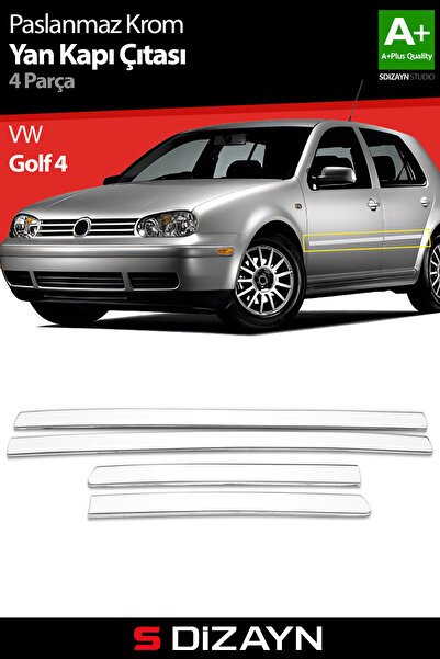 S-Dizayn VW Golf 4 Krom Yan Kapı Çıtası 4 Prç 1998-2004 7609140