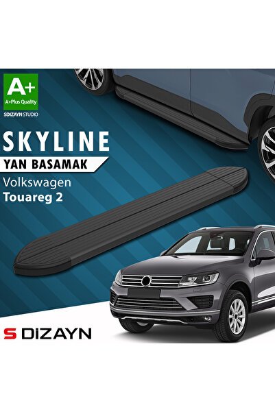 VW Touareg 2 Skyline Siyah Yan Basamak 193 Cm 2010-2018 A+ Kalite VW-TO2-YBS-SKY-SA-193