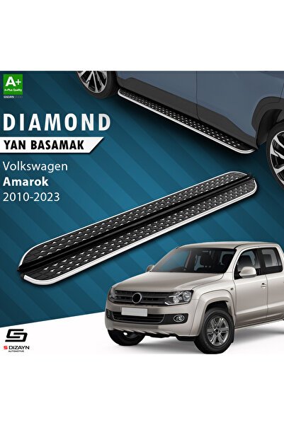 S-Dizayn VW Amarok Diamond Krom Yan Basamak 203 Cm 2010-2023 A+ Kalite