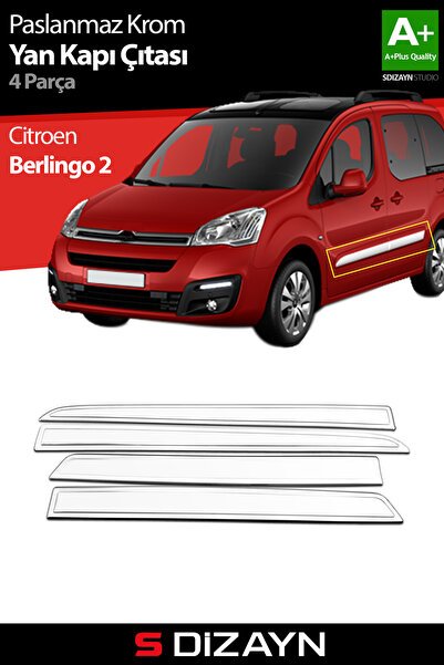 S-Dizayn Citroen Berlingo Krom Yan Kapı Çıtası 4 Prç 2008-2018 5506140
