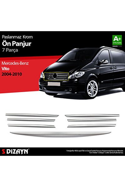 S-Dizayn Mercedes Vito Krom Ön Panjur 7 Prç 2004-2010 6512180