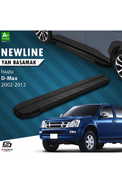 Isuzu D-Max NewLine Siyah Yan Basamak 203 Cm 2002-2012 A+ Kalite IS-DM1-YBS-NW-SA-203-E