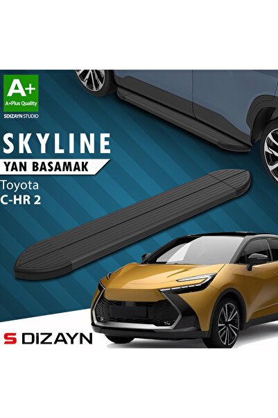 Toyota C-HR 2 Skyline Siyah Yan Basamak 173 Cm 2023 Üzeri A+ Kalite TO-CH2-YBS-SKY-SA-173-E