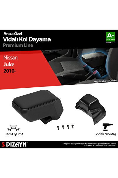 S-Dizayn Nissan Juke ABS Vidalı Kol Dayama Kolçak Siyah 2010 Üzeri A+Kalite KLC-VD-SY-6605