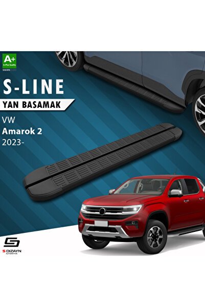 VW Amarok 2 S-Line Siyah Yan Basamak 203 Cm 2023 Üzeri A+ Kalite VW-AM2-YBS-SL-SA-203