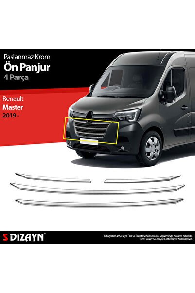 S-Dizayn Renault Master Krom Ön Panjur 4 Prç. 2019 Üzeri 7028180