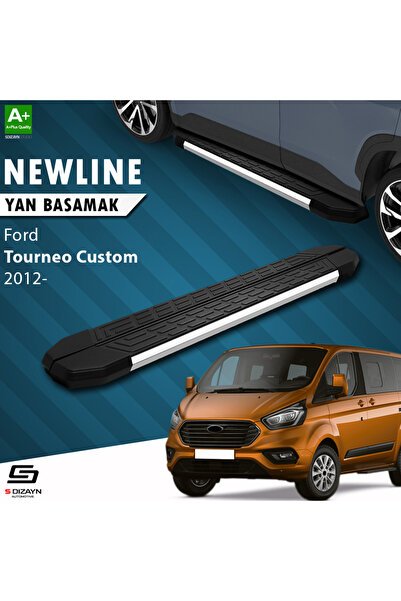 S-dizayn Ford Tourneo Uyumlu Custom Kısa Şase Newline Krom Yan Basamak 209 Cm 2012-2023 A Kalite
