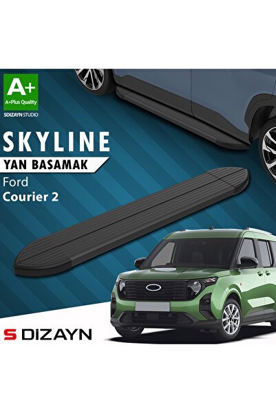 Ford Courier 2 Skyline Siyah Yan Basamak 183 Cm 2023 Üzeri A+ Kalite FO-CU2-YBS-SKY-SA-183