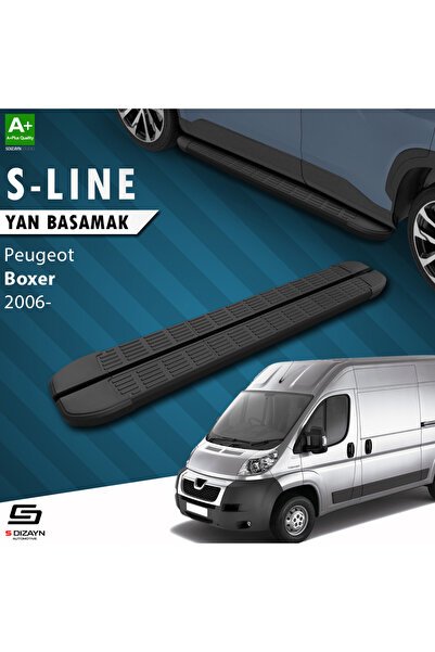 Peugeot Boxer 3 Orta Şase S-Line Siyah Yan Basamak 253 Cm 2006 Üzeri A+ Kalite PE-BX3-OS-YBS-SL-SA-2