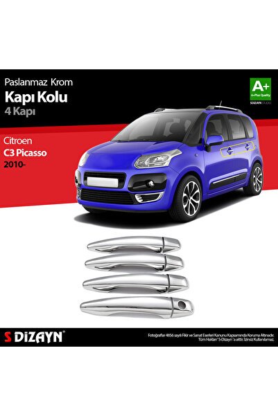S-Dizayn Citroen C3 Picasso Krom Kapı Kolu 4 Kapı 2010-2017 5513120