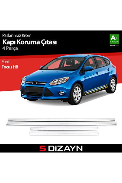 S-Dizayn Ford Focus 3 HB Kapı Koruma Çıtası Krom 2011-2018 5911400